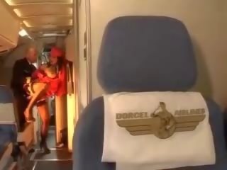 Mesum stewardess rides a kontol nang both holes