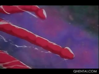 Monstras tentacles dulkinimasis hentai slick nuplikęs pussies į orgija