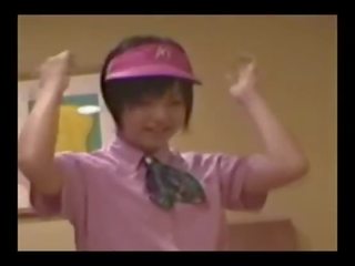 Japanese girl ( 18) with McDonald's uniform 001